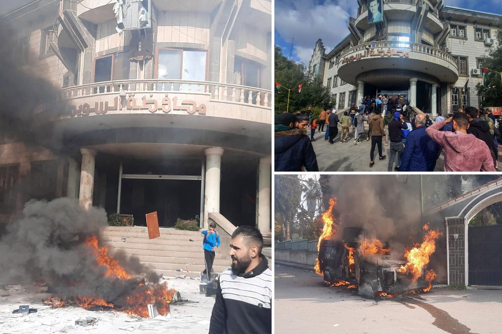 Protesters storm governor&rsquo;s office in southern Syrian city, two killed in clashes