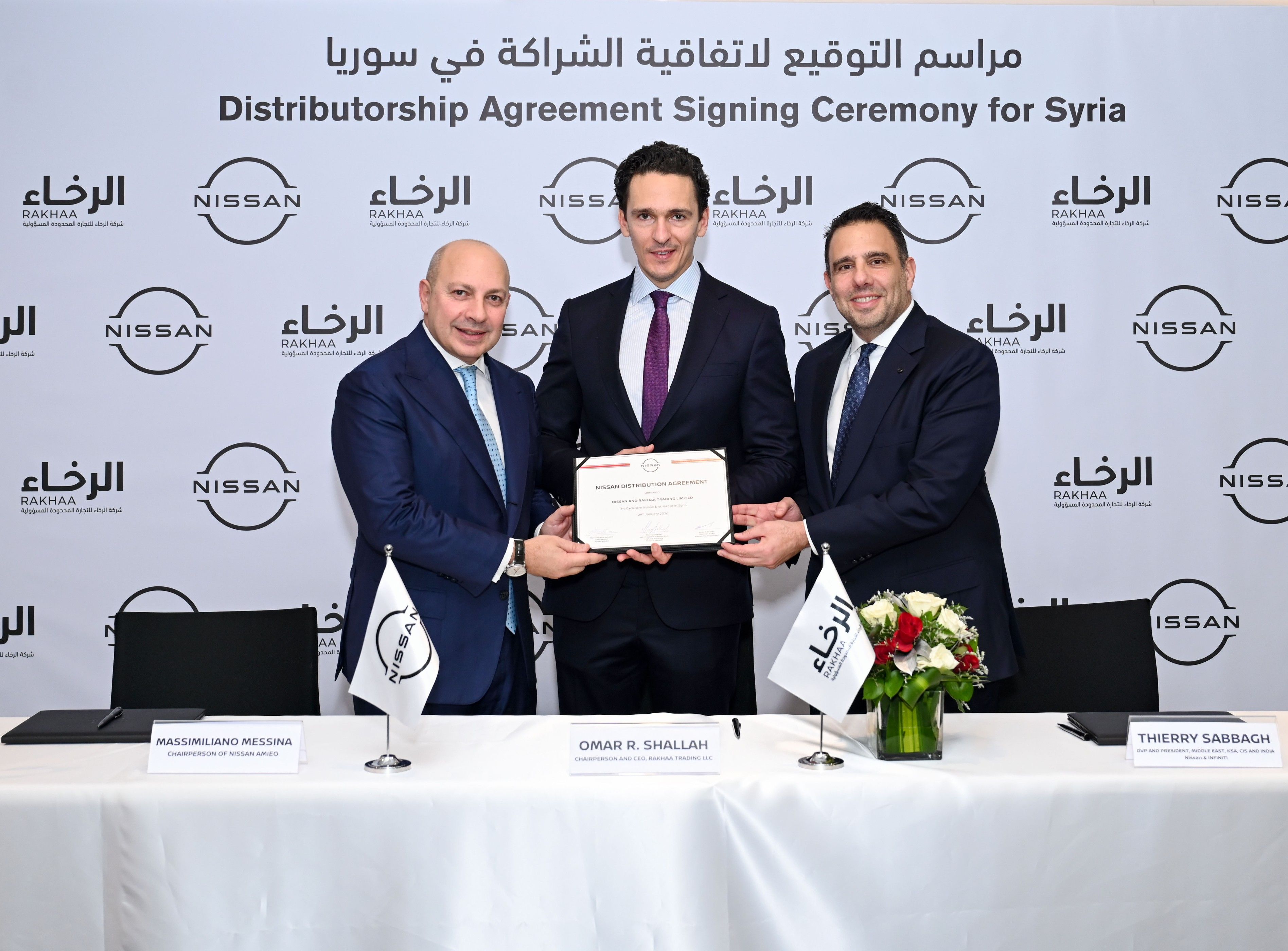 Nissan announces return to Syria with long-standing partner Al Rakhaa Trading Limited